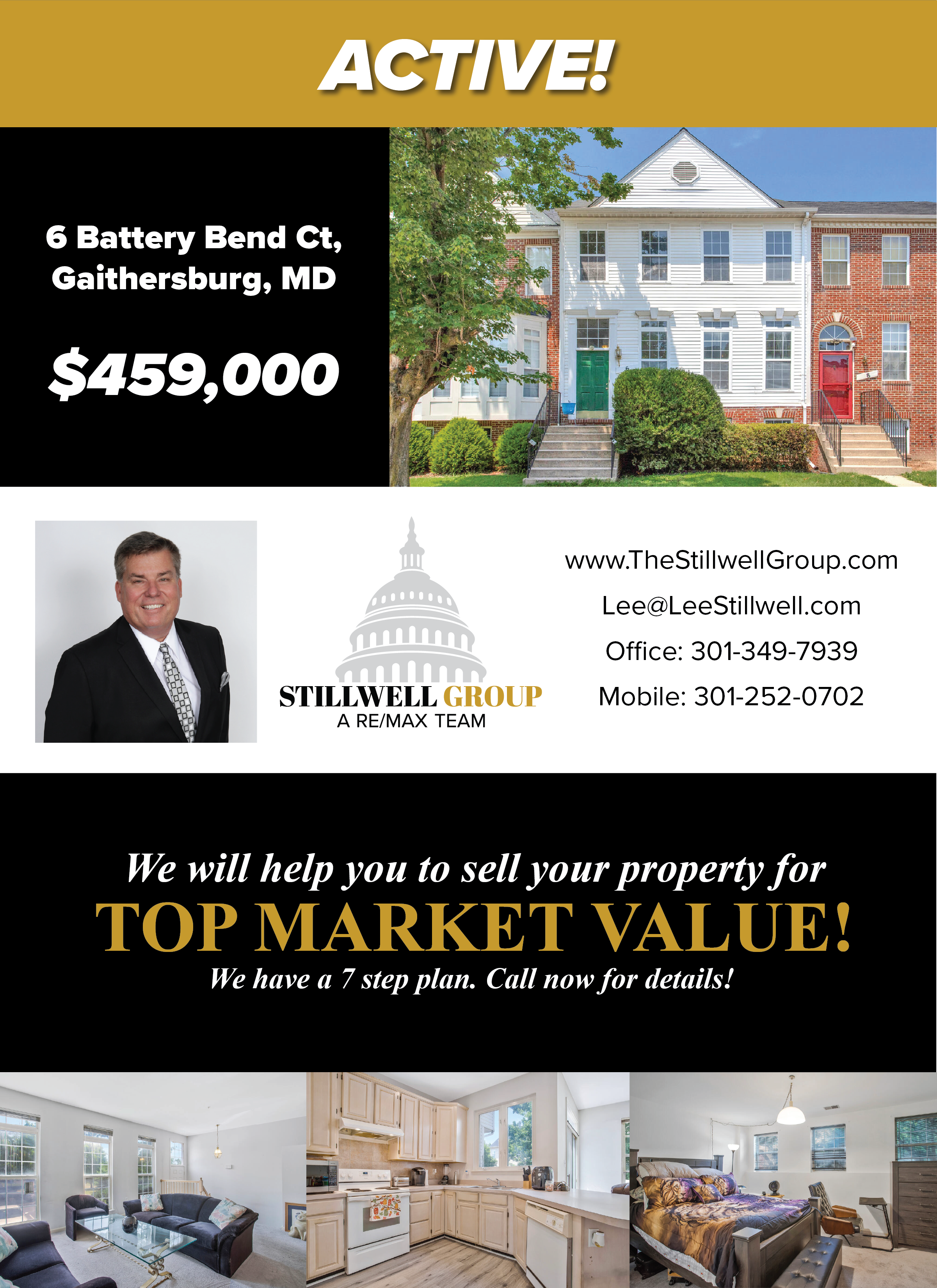 Active for Sale: 6 Battery Bend Ct, Montgomery Village, MD 20886